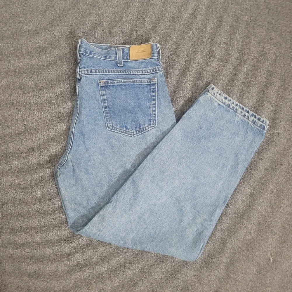 L.L. Bean 36x30 Double L Jeans Mens Vintage Made in USA Light Wash Straight Leg